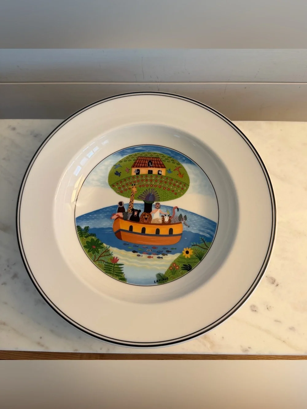Villeroy & Boch Naif Rim Soup Bowl Noah’s Ark Germany